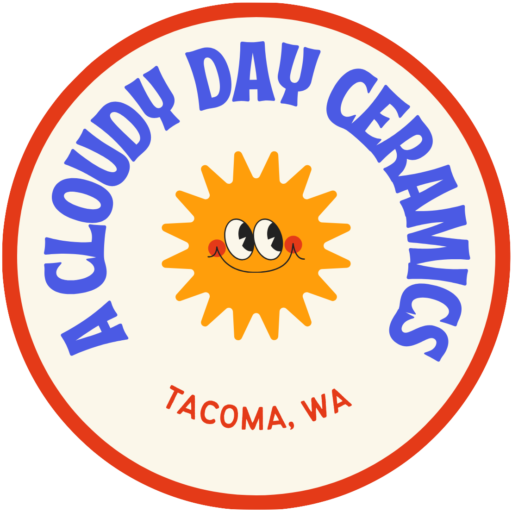 a cloudy day ceramics (stickers (circle))